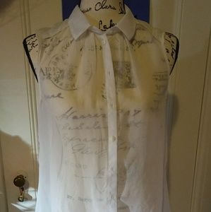 H&M Chiffon See Through Sleeveless Blouse